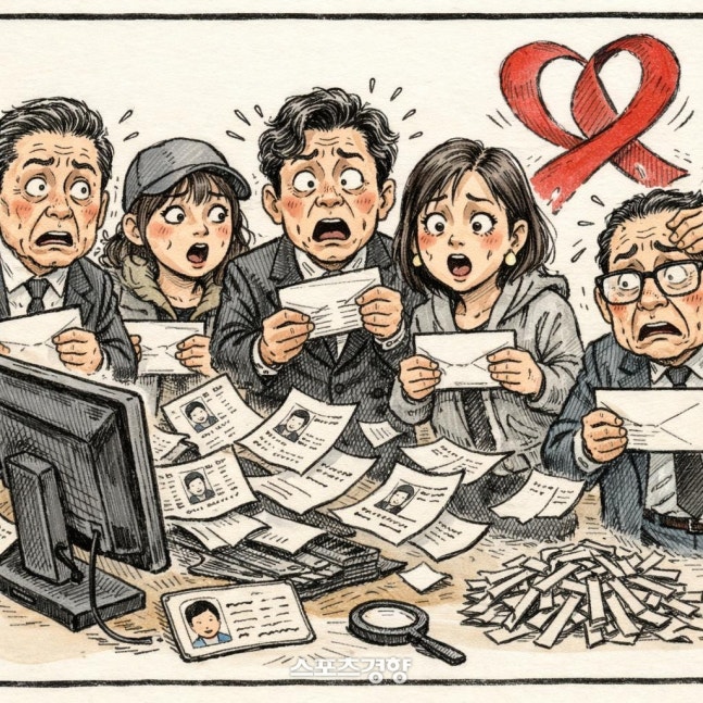 A close-up image of the Community Chest of Korea's 'Sarangui Yeolmae' (Fruit of Love) logo, featuring three red hearts.