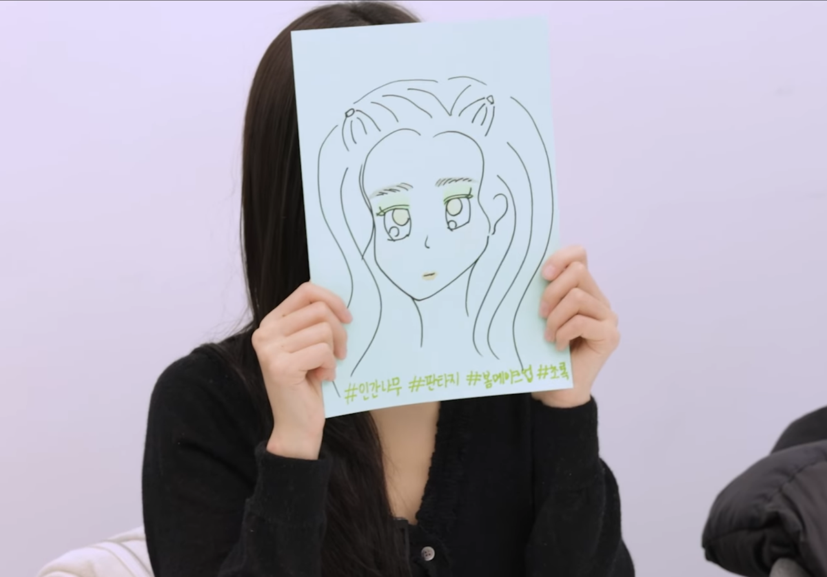 Close-up of BLACKPINK's Jisoo with stunning, radiant makeup, showcasing a soft glow and delicate eye details.