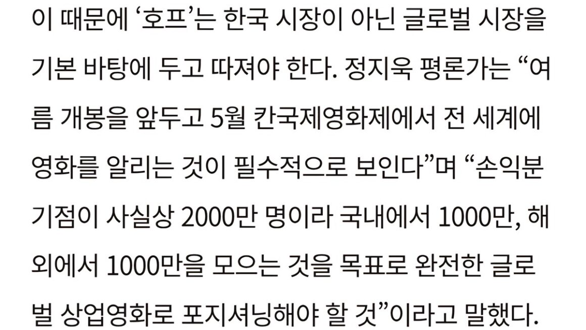 나홍진의 ‘희망’: 천만의 꿈인가, 금융의 악몽인가?