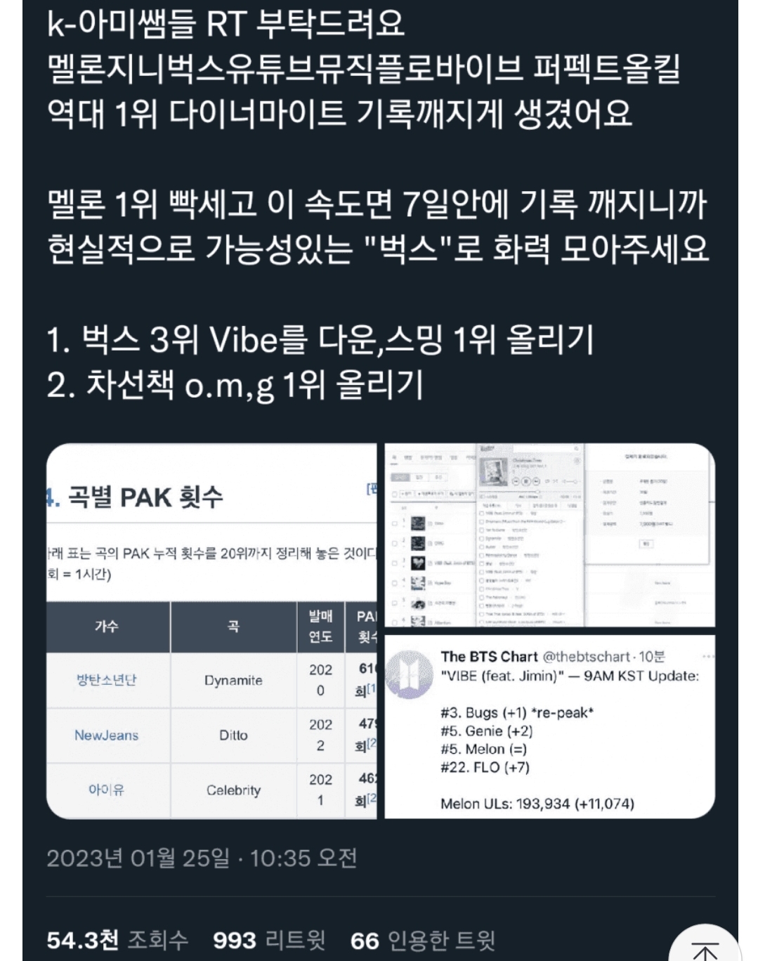 뉴진스 디토와 방탄소년단 다이너마이트의 차트 기록 비교 및 역스밍 정황이 담긴 커뮤니티 캡처본