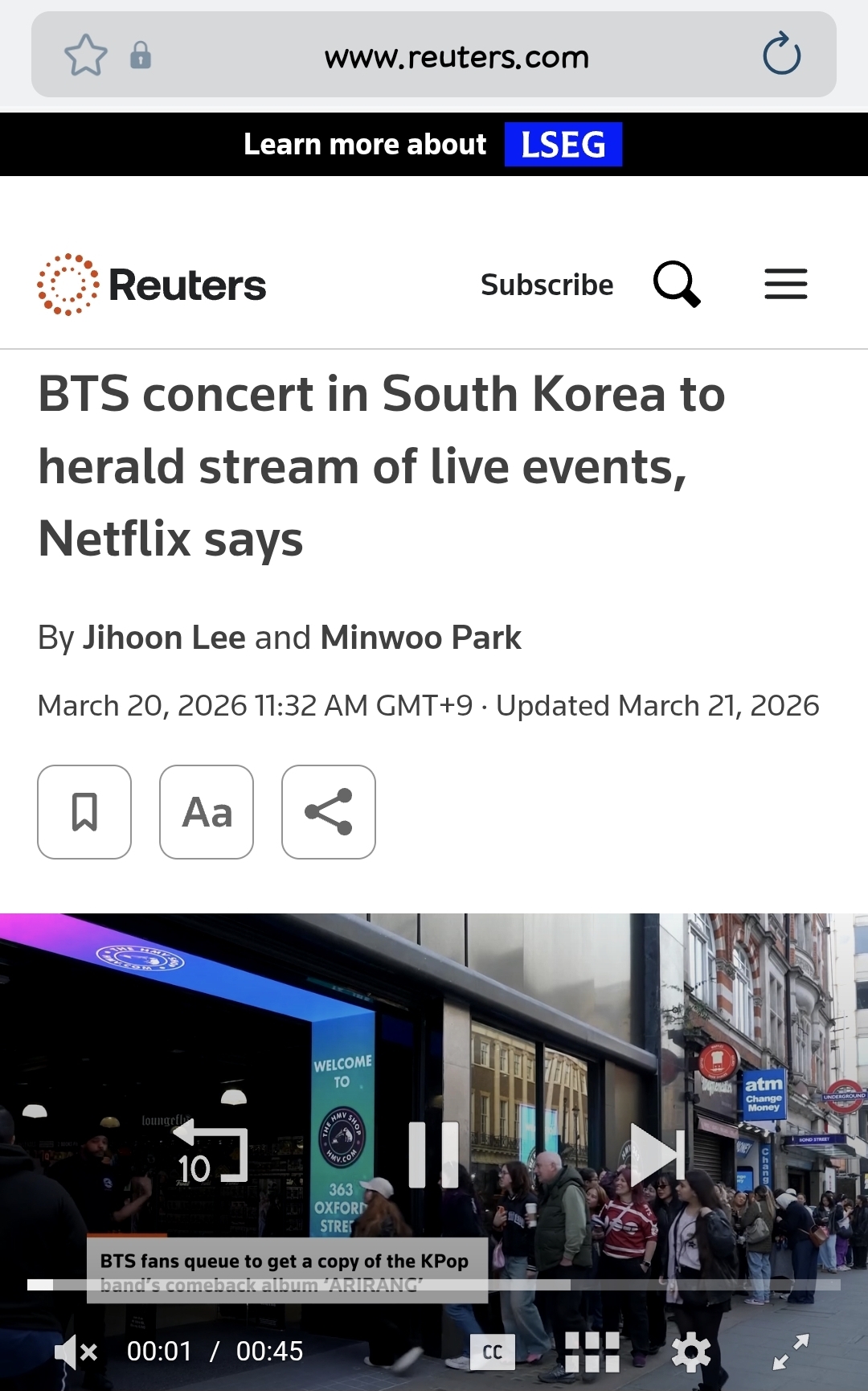 Netflix Vice President Brandon Riegg discussing the future of live events in Seoul.