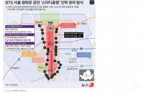 Seoul Police Set ‘Stadium-Style’ Security for BTS Gwanghwamun