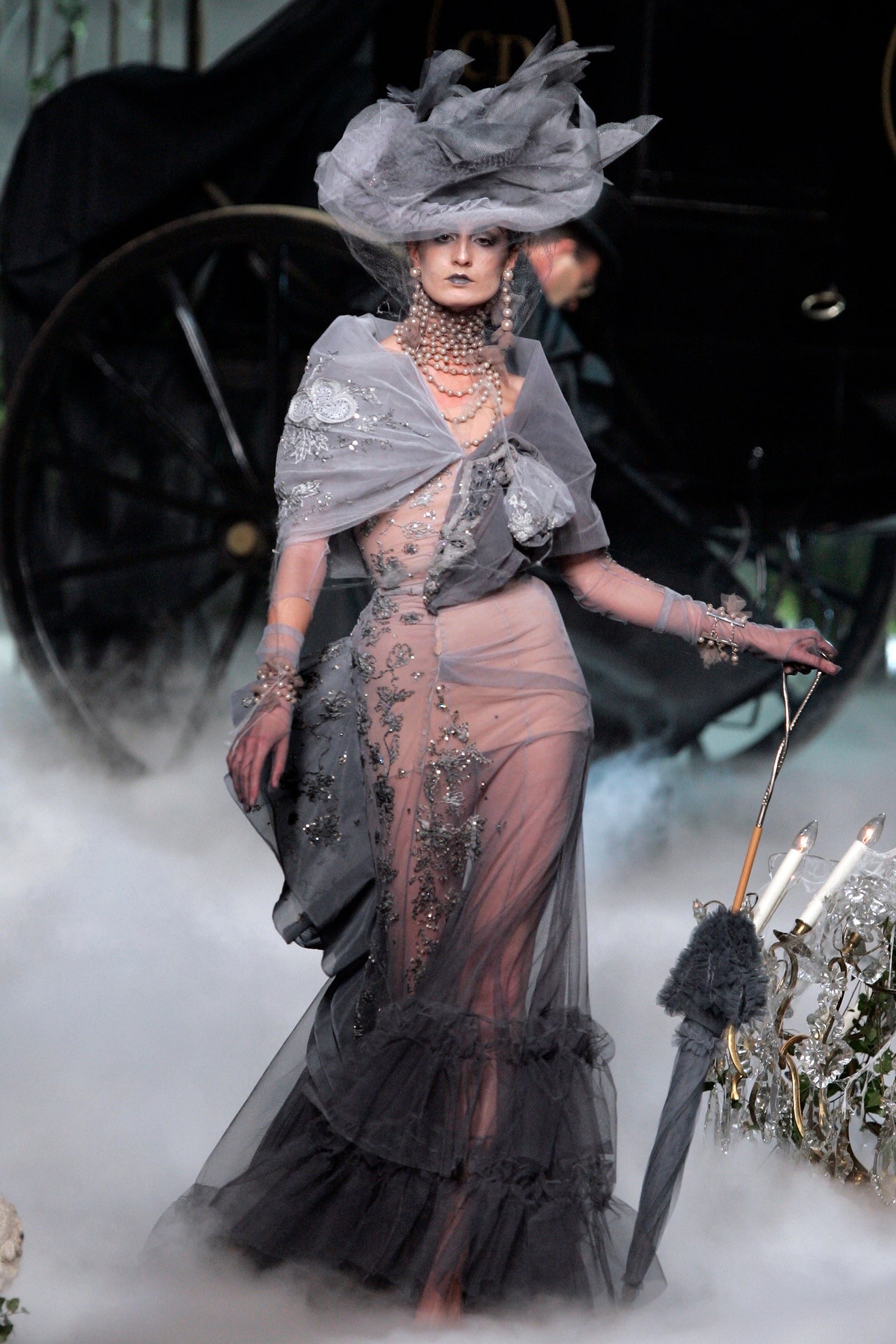 A wearable but avant-garde dress design from John Galliano's archive