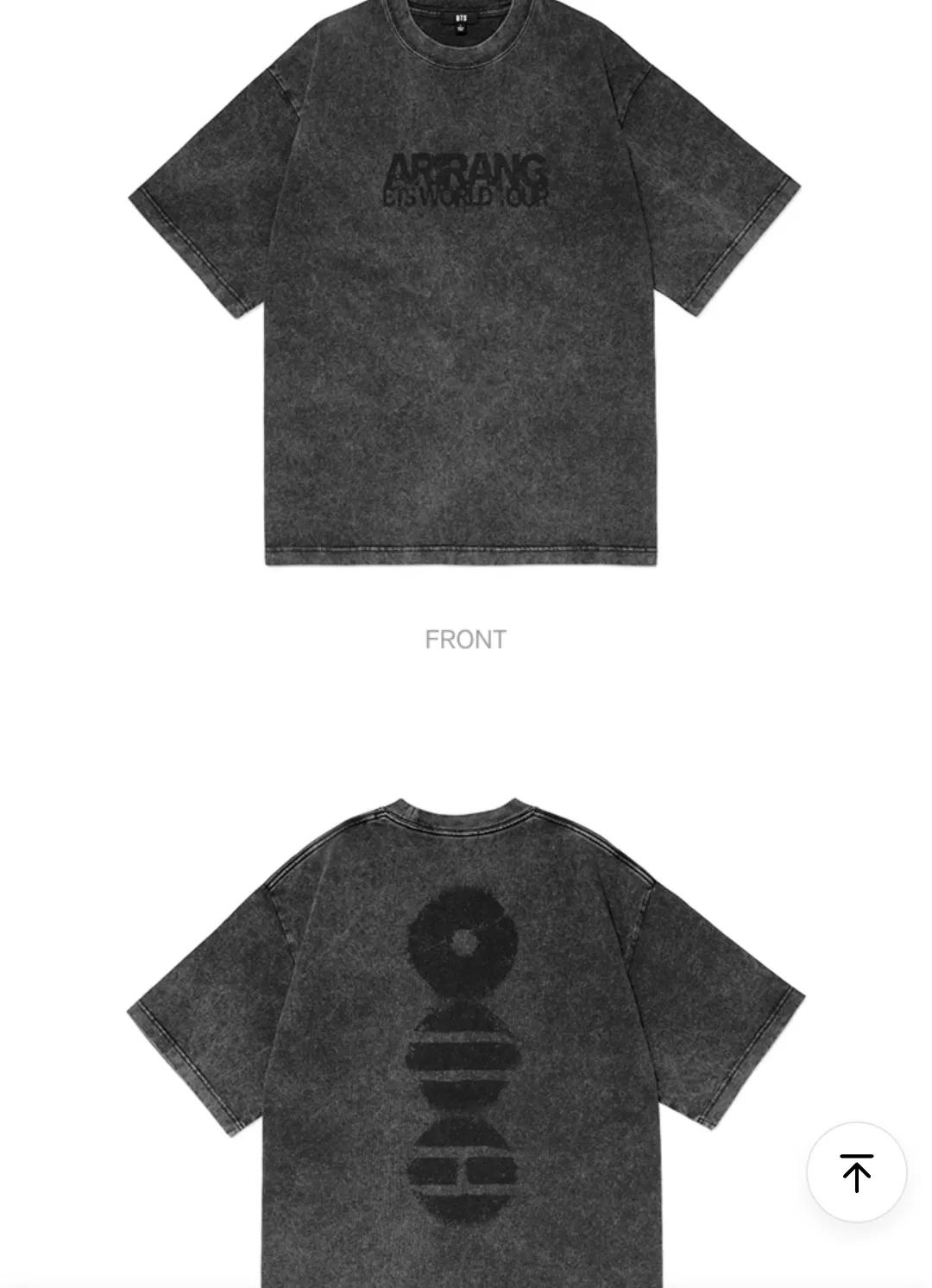 洗濯後にプリントが完全に剥がれ落ちてしまったBTS公式Tシャツの無惨な姿