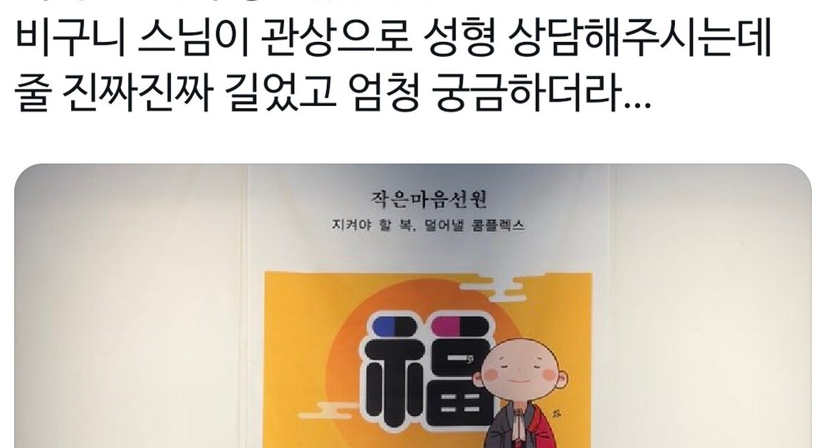 2026 불교박람회 성형상담 논란? 미나가 파헤친 ‘관상 성형’의 실체